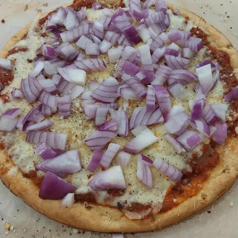 Fast 🏃‍♂️ Pizza 🍕 con Cebolla y Queso 🧀 Gouda  