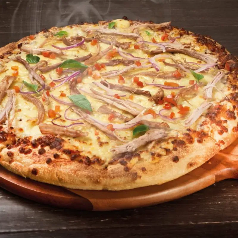 🍕 Pizza con Cerdo y Queso Gouda 🧀 