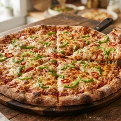 Pizza Familiar con Pimientos 