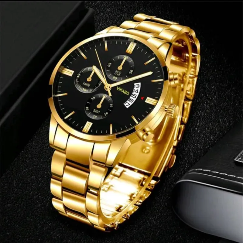 Reloj Dorado de Acero INOXIDABLE 