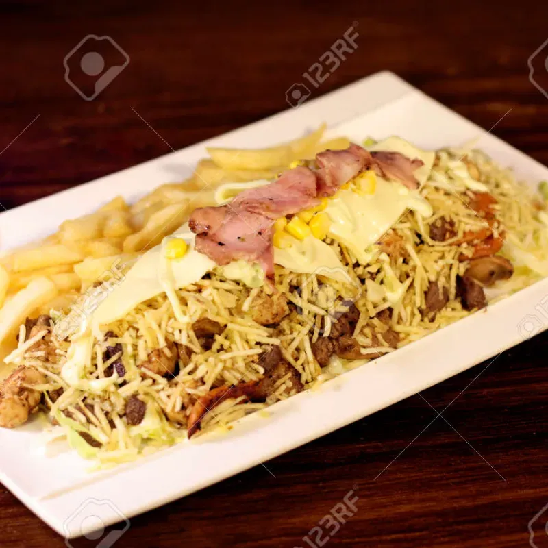 🍟Salchipapa de cerdo 🥩