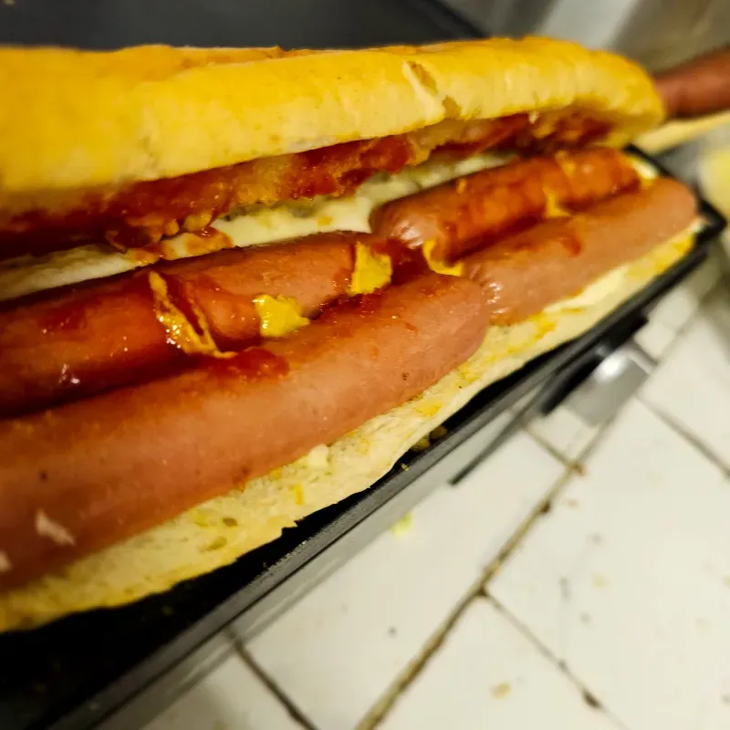 Sandwich con Salchichas 