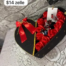 Corazones de flores y bombones 