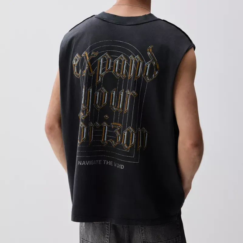 Desmangado estampado 