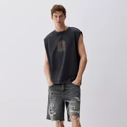 Desmangado estampado 