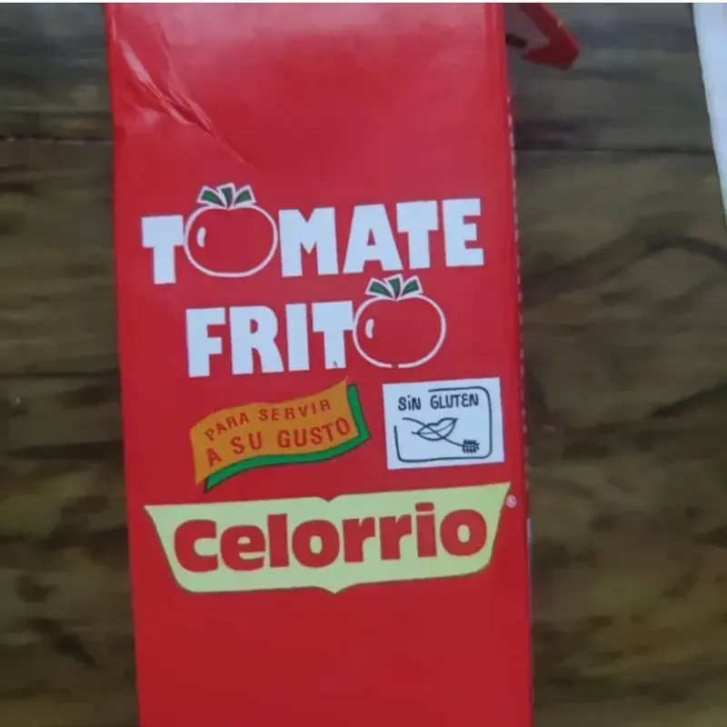 Caja de tomate frito 