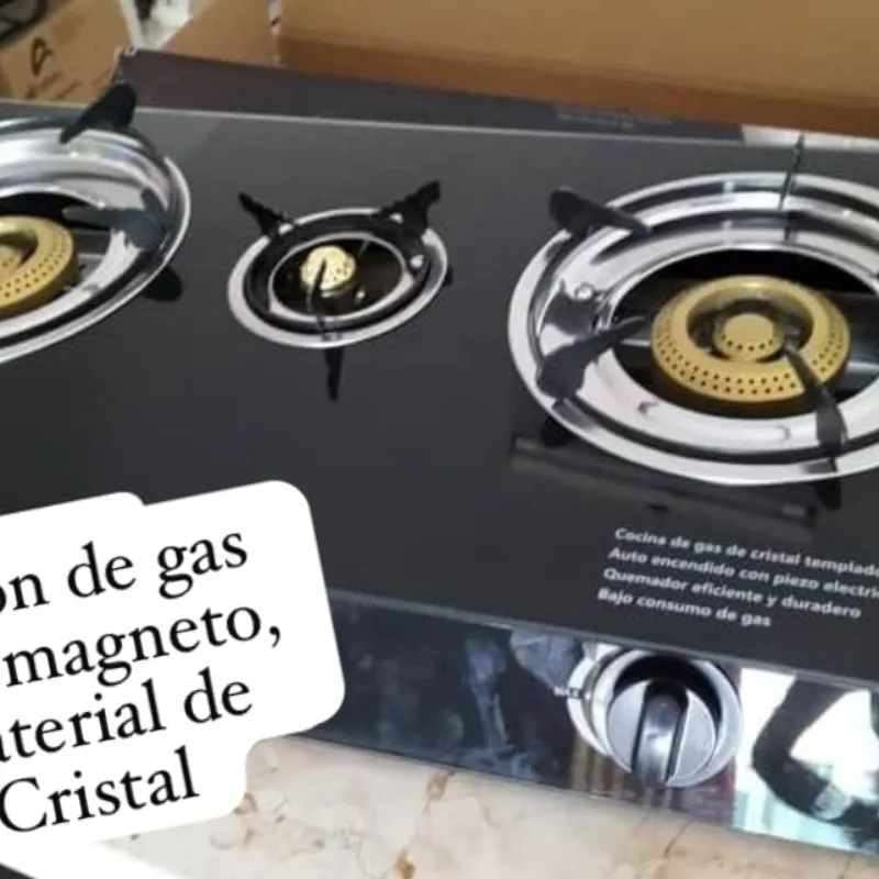 Fogón de gas magnéto, material cristal 