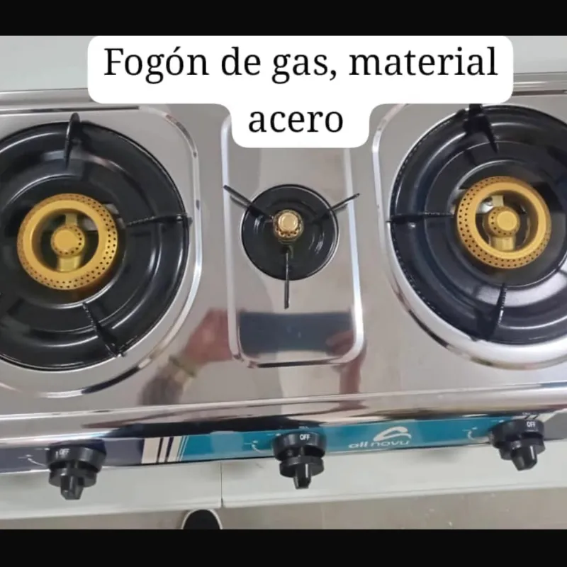 Fogón de gas, material acero 