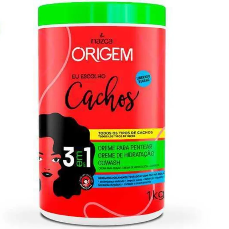 Crema ORIGEM  Intensiva 3 em 1 Cachos 1Kg