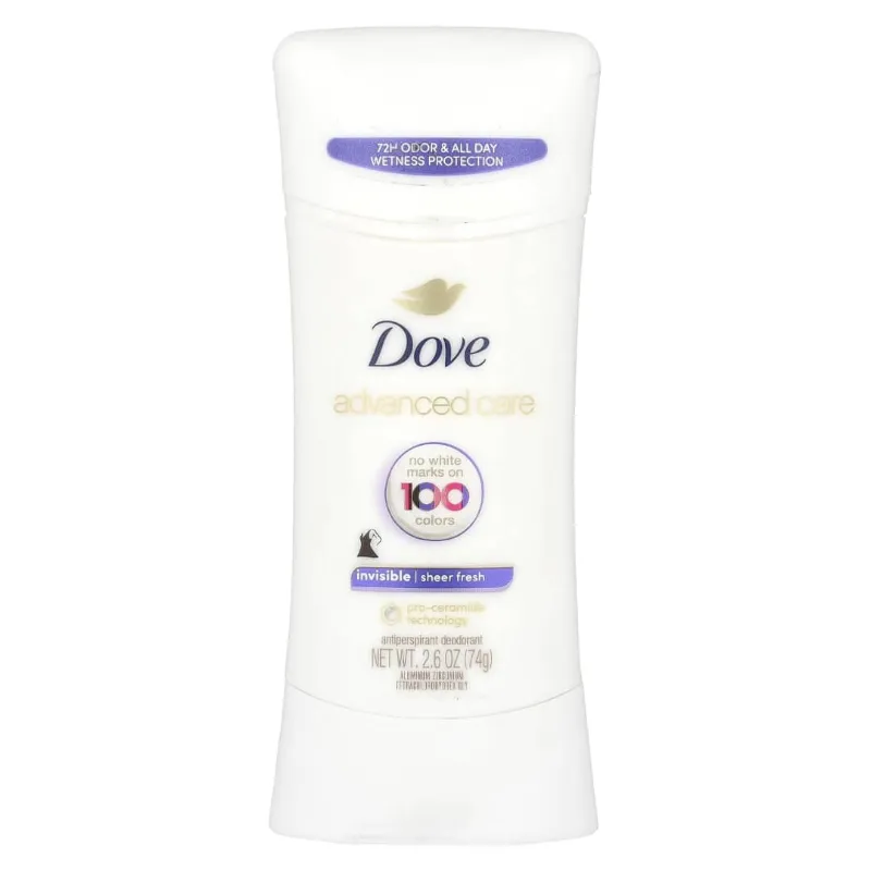 Desodorante Dove Invisible Sheer Fresh.