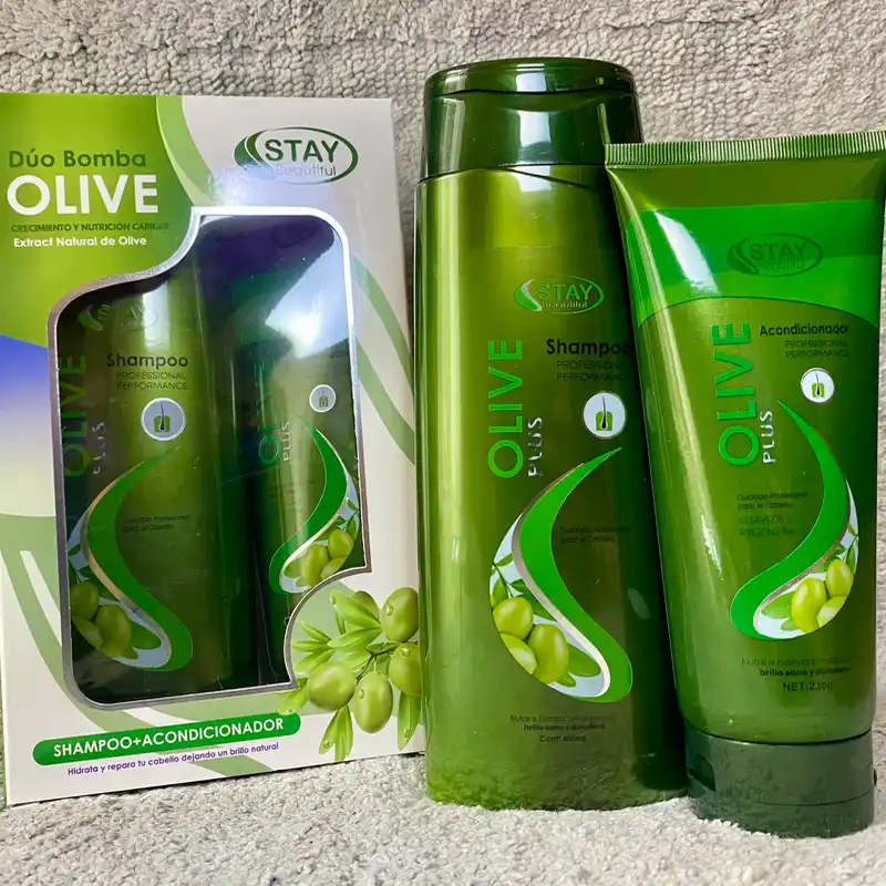 Juego de Shampoo+Acondicionador sin sal de Oliva 🫒