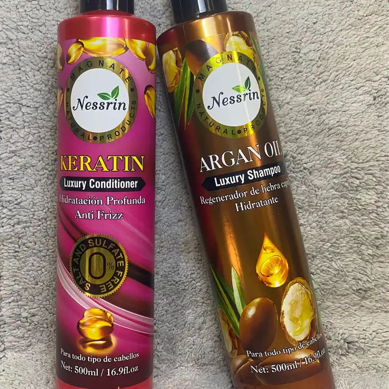 Juego de Shampoo de aceite de Argán🌰con acondicionador Anti frizz
