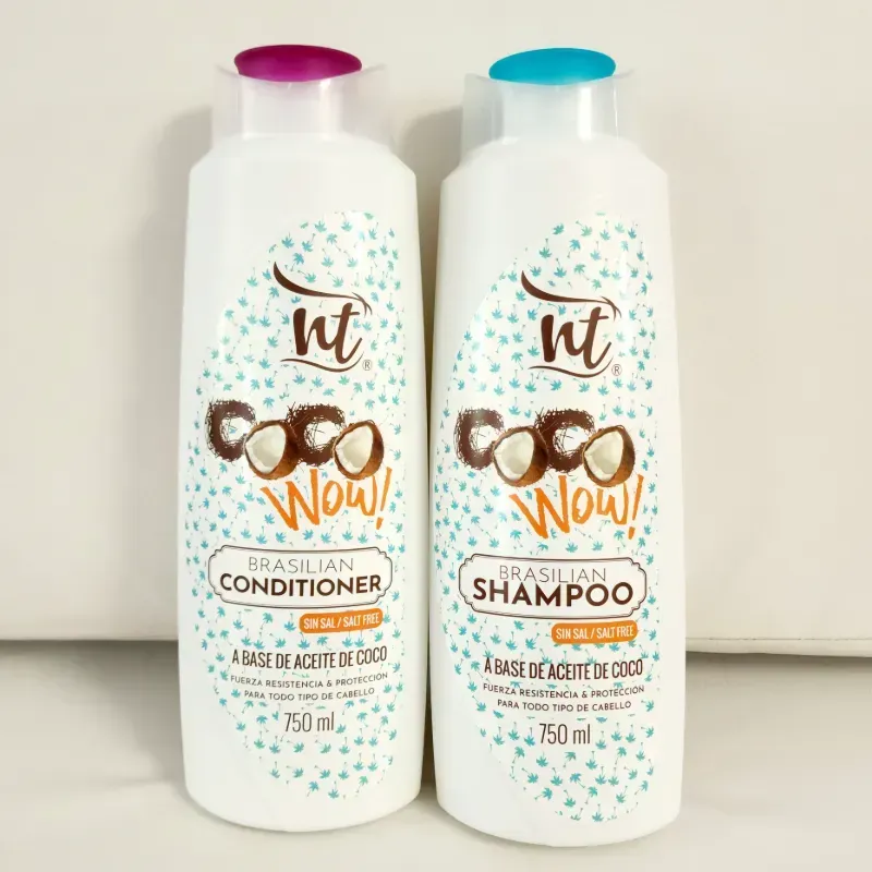 Juegos de champú+acondiconador de coco sin sal 500ml