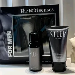 Set 2 piezas Steel de hombre(Colonia y gel de baño)