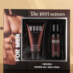 Set 2 piezas Wood de hombre(colonias y gel de baño)