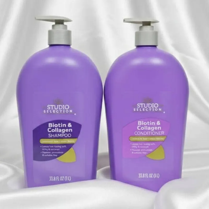 SET DE SHAMPOO+ACONDICIONADOR DE BIOTINA CON COLÁGENO 1litro
