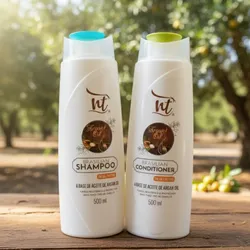 Set de Shampoo+Acondicionador sin sal de Argán 500ml