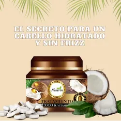 Tratamiento capilar Nessrin de Coco y Vitamina E anti frizz(650g)