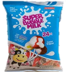 1204067 - Chupa chupa XL super bubble milk (Caja con 6 Bolsas de 48 unidades) - U/M: 