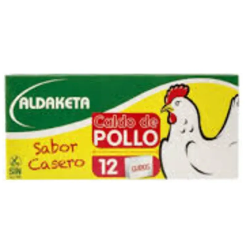 1201024 - CALDO SABOR POLLO ALDAKETA 10 G (ESTUCHE DE 12 PASTILLAS) (CAJA DE 288 PASTILLAS) - U/M: U