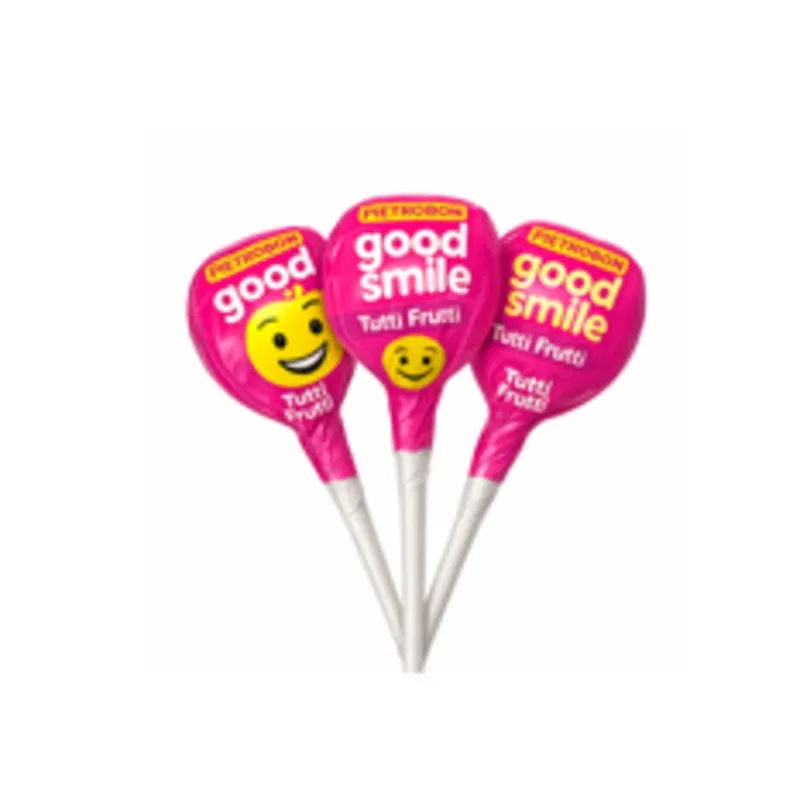 1204044 - Chupa chupas rellenos de chicle Good Smile Pietrobon 480 g (Caja de 18 paquetes de 24 unidades) - U/M: U