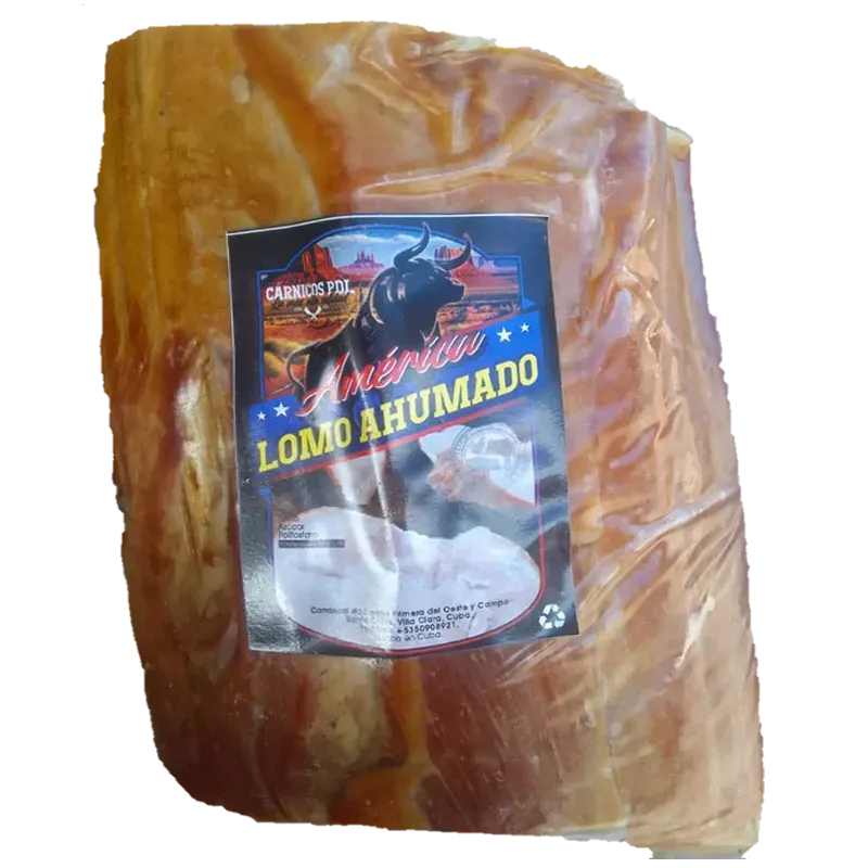 8201123 - Lomo ahumado porcionado sellado al vacio (piezas de 2 Lb aproximadamente) - U/M: U