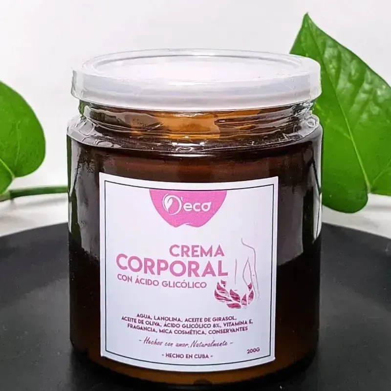  Crema corporal con ácido glicólico 🩷