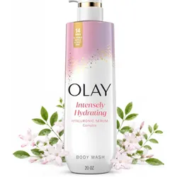 Olay Intensely Hydrating Body Wash 20 oz | Gel de Baño con Ácido Hialurónico