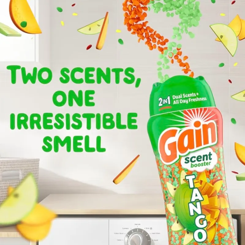 Gain Tango 2-in-1 In-Wash Scent Booster Apple + Mango – Perlas Aromatizantes para Ropa