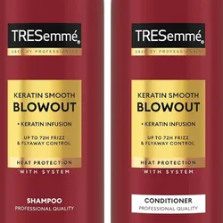 TRESemmé Keratin Smooth Blowout Shampoo y Acondicionador 838 mL
