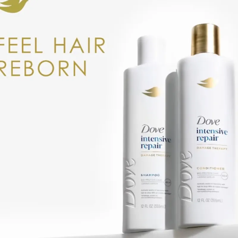 Dove Intensive Repair Shampoo + Acondicionador 355 mL | Reparación Intensiva para Cabello Dañado