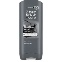 Dove Men+Care Charcoal + Clay Body & Face Scrub 400 mL | Exfoliante Purificante para Hombre