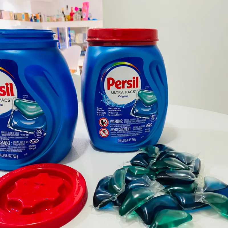 Cápsulas de lavar Gain y Persil