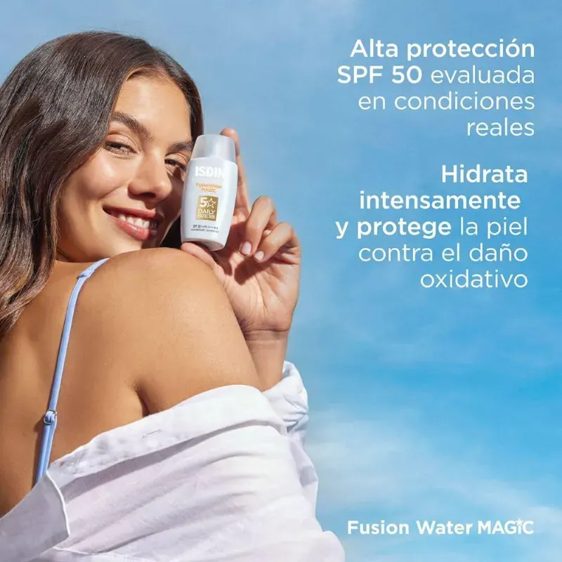 PROTECTOR SOLAR FACIAL ULTRALIGERO, ISDIN, FOTOPROTECTOR FUSIÓN WATER MAGIC SPF50,
