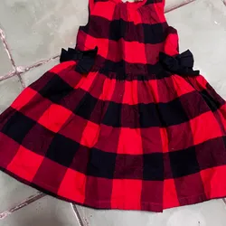 Bata roja cuadros 