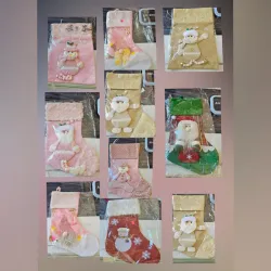 Botas y bolsas de navidad