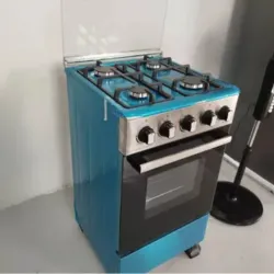 Estufa de Gas con 4 Quemadores y Horno-Negro