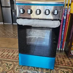 Estufa de Gas con 4 Quemadores y Horno-Negro