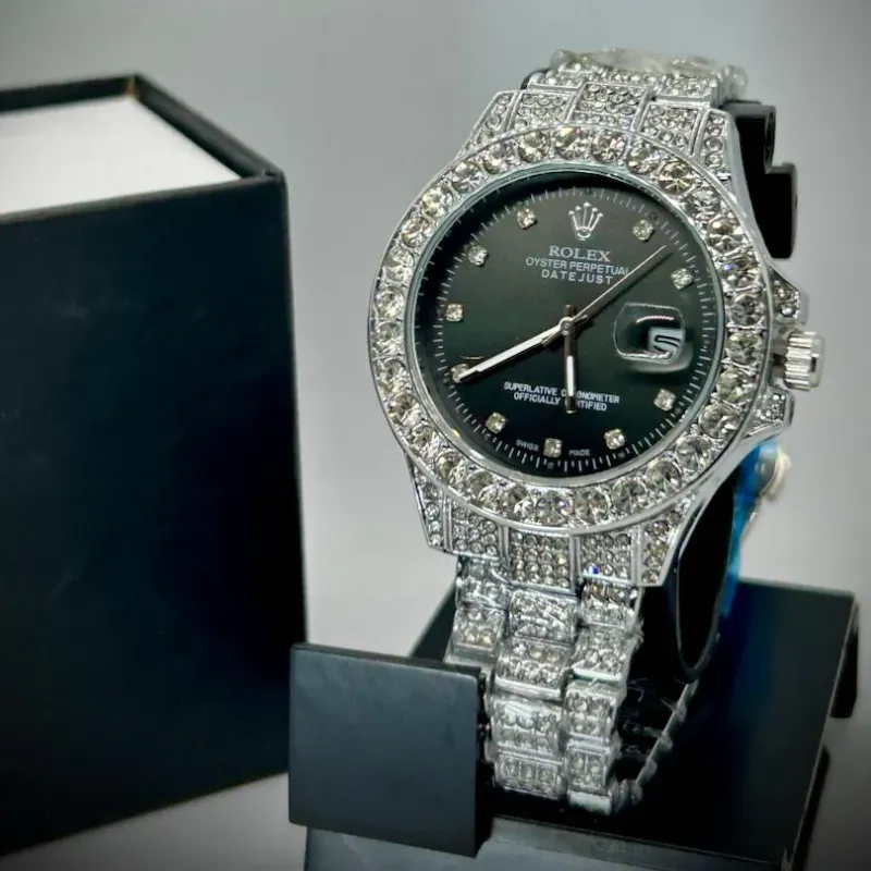 *RELOJ ROLEX DATEJUST CON PEDRERíA*