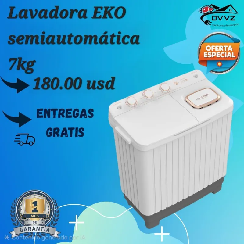 Lavadora Semiautomática de 7 kg
