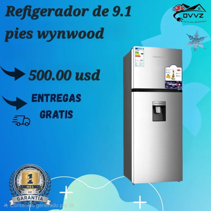 Refrigerador WYNWOOD 9 Pies con Dispensador de Agua 