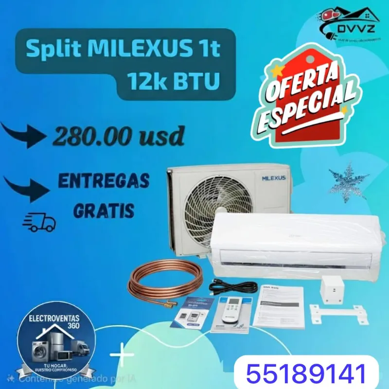 Split 12K BTU 1 Tonelada