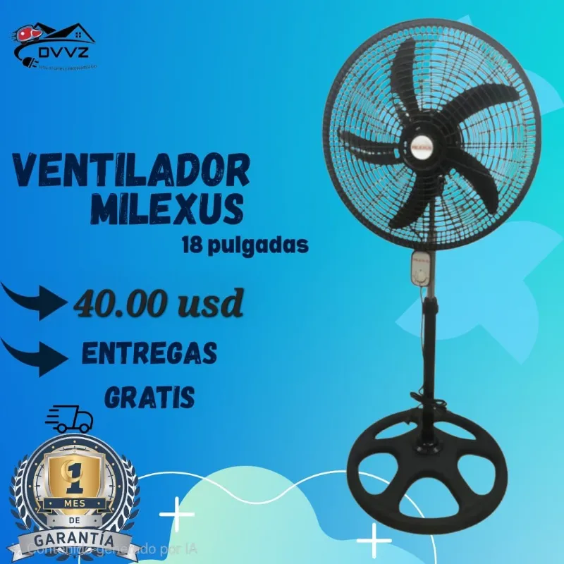 Ventilador de pedestal de 18 pulgadas📍