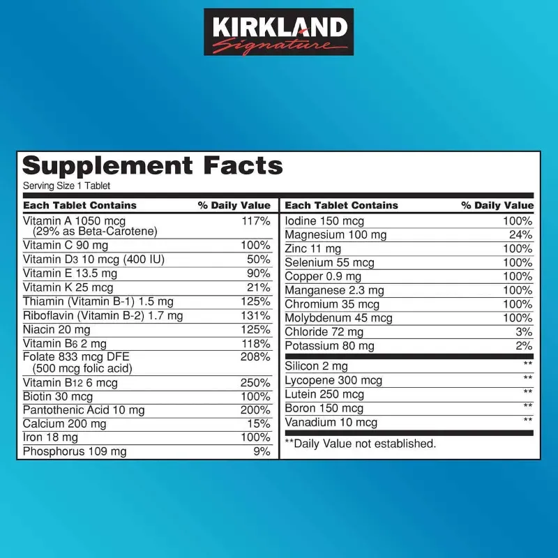 Multivitamina Kirkland (venta × tableta)