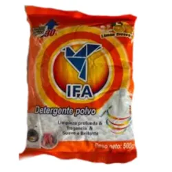 Detergente 500g Marca IFA (aroma limón) suavizante y blanqueador 