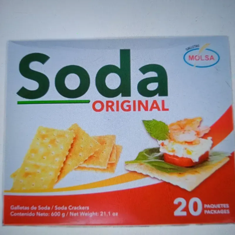 Galletas Soda original Molsa 600g 20 paquetes)