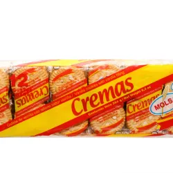 Galletas  Crema Molsa rellenas 264 g(contiene 12 paquetes). Sabor vainilla 