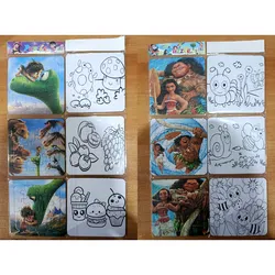 Conjunto de 3 rompecabezas y dibujo