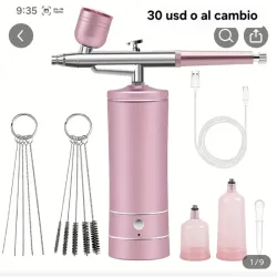 Aereógrafo portátil rosado