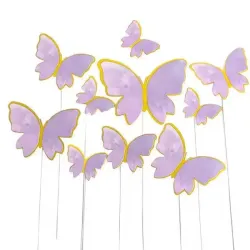 Mariposas de cartón moradas